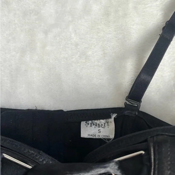 Spirit Black Lace-Up Corset Top - Picture 3 of 4